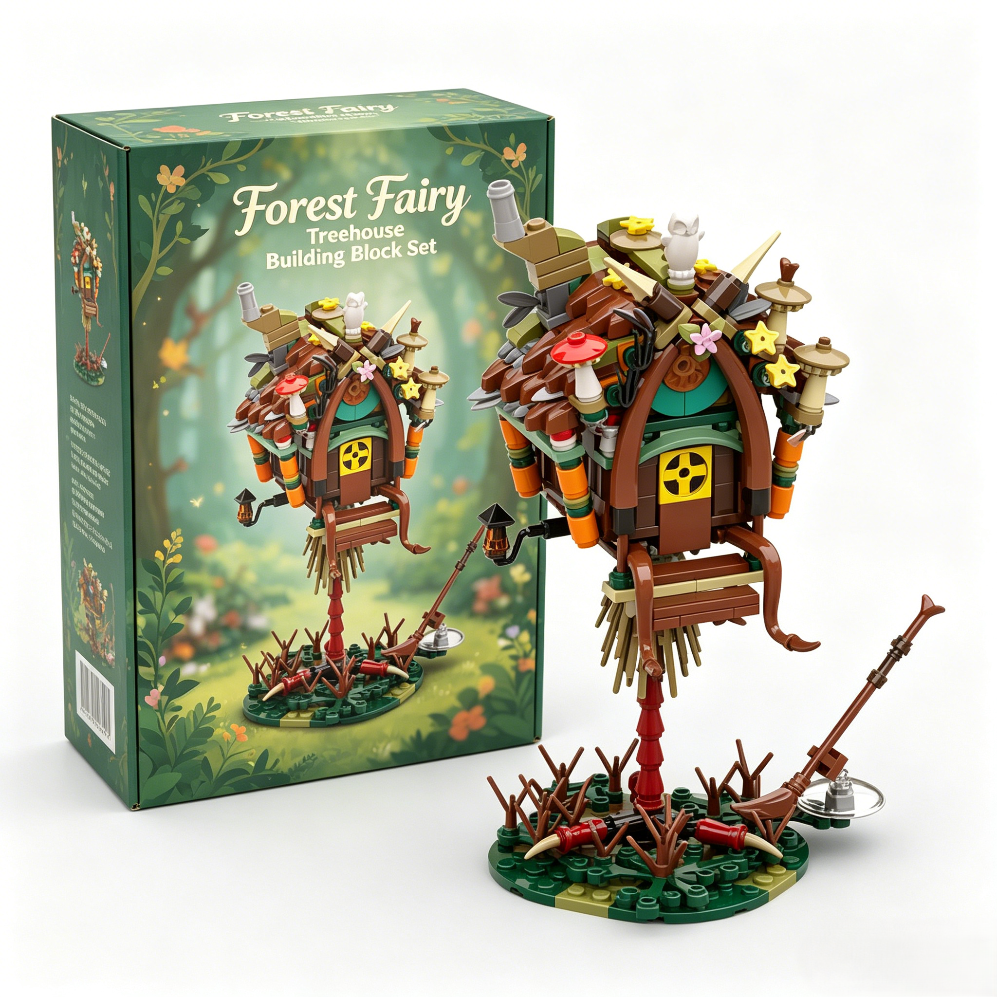 Forest Fairy Treehouse Building Block Set