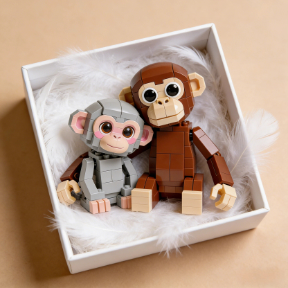Punch the Little Monkey – The Hug That Healed a Heart Brick Collectible🐵