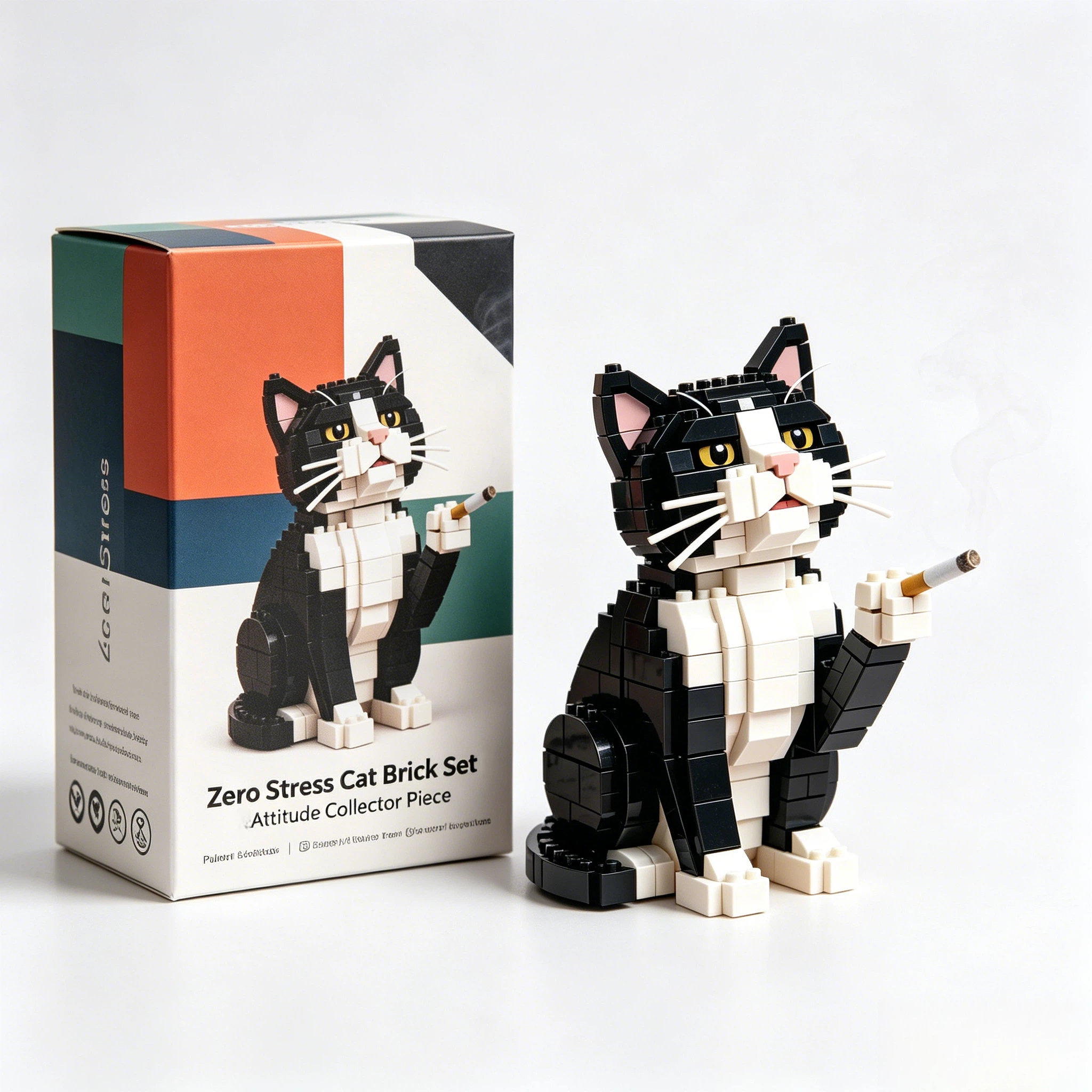 Zero Stress Cat Brick Set | Attitude Collector Piece