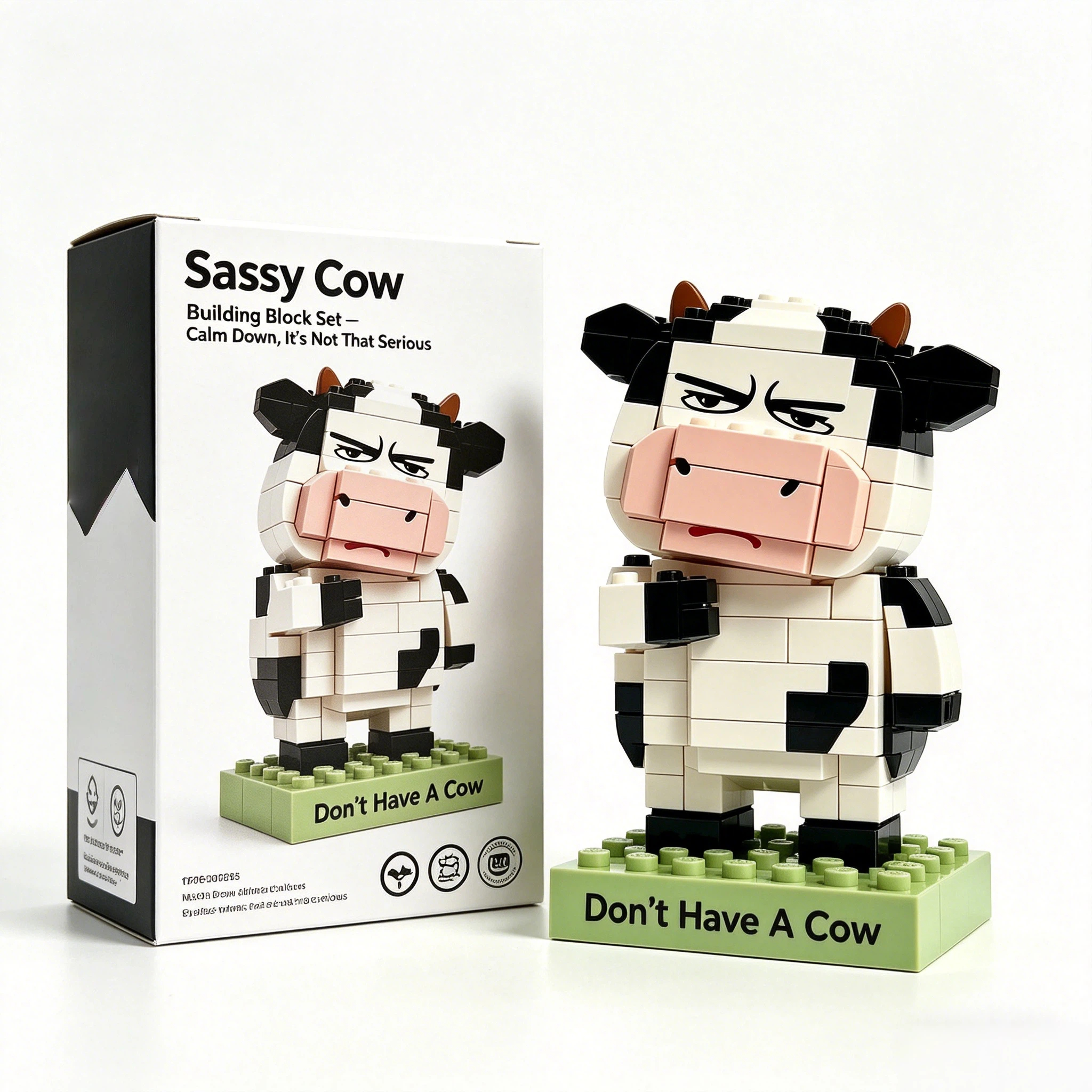 Sassy Cow Building Block Set – Calm Down, It’s Not That Serious