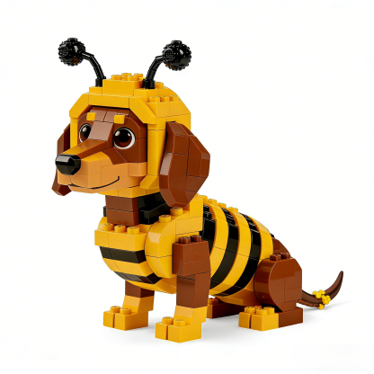 🐕Bee Dachshund Building Block set