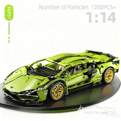 1:14 Lambo-Style Supercar Building Set – 1280pcs