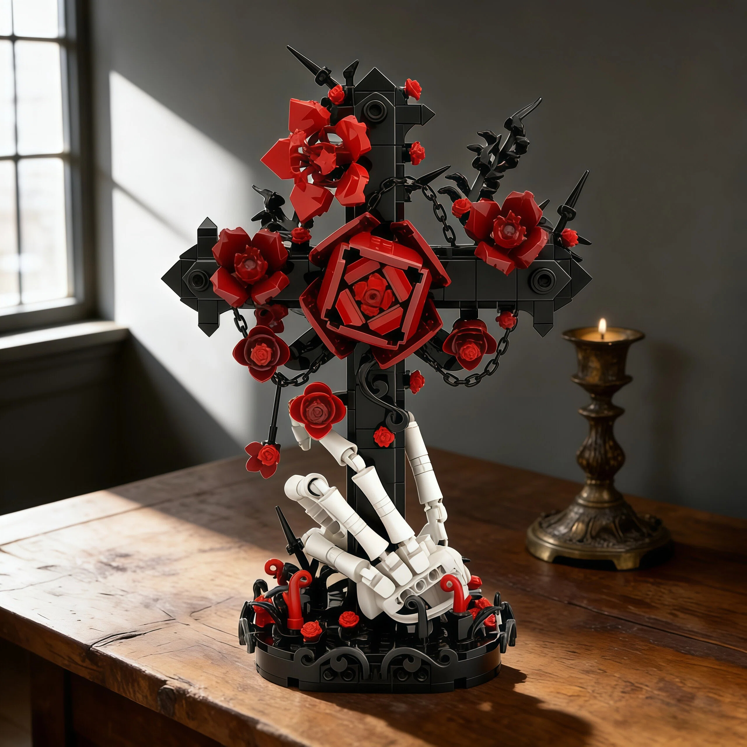 🌹Crimson Cross Building Blocks