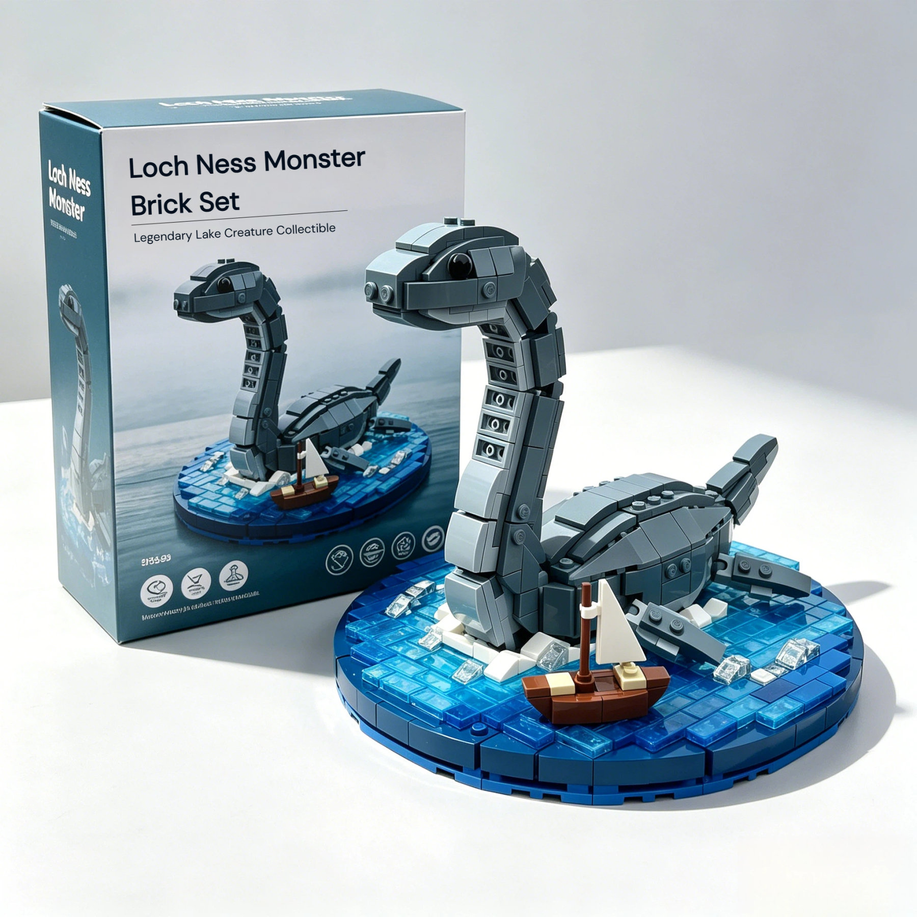 Loch Ness Monster Brick Set | Legendary Lake Creature Collectible 