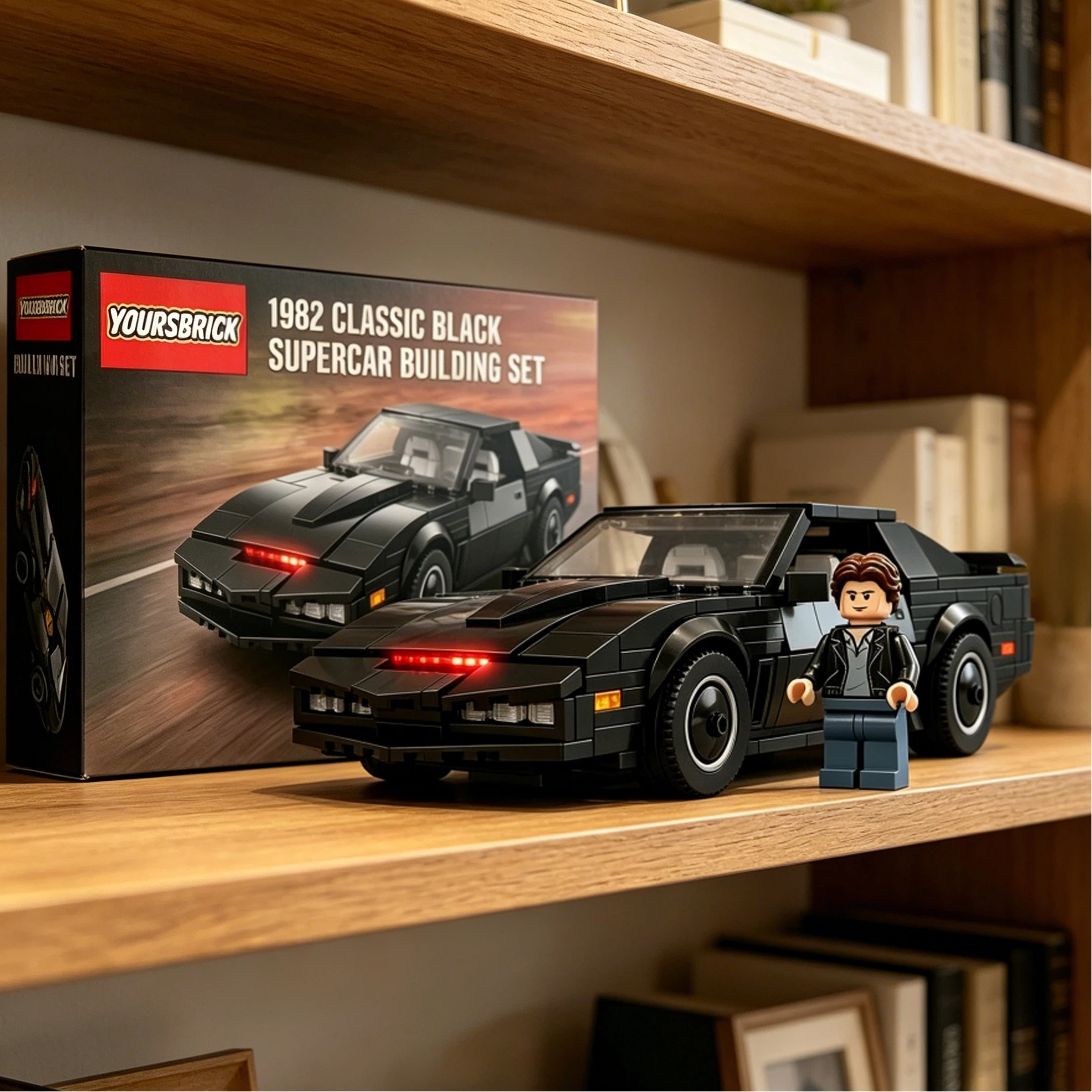 1982 Classic Black SuperCar Building Set🚗💨