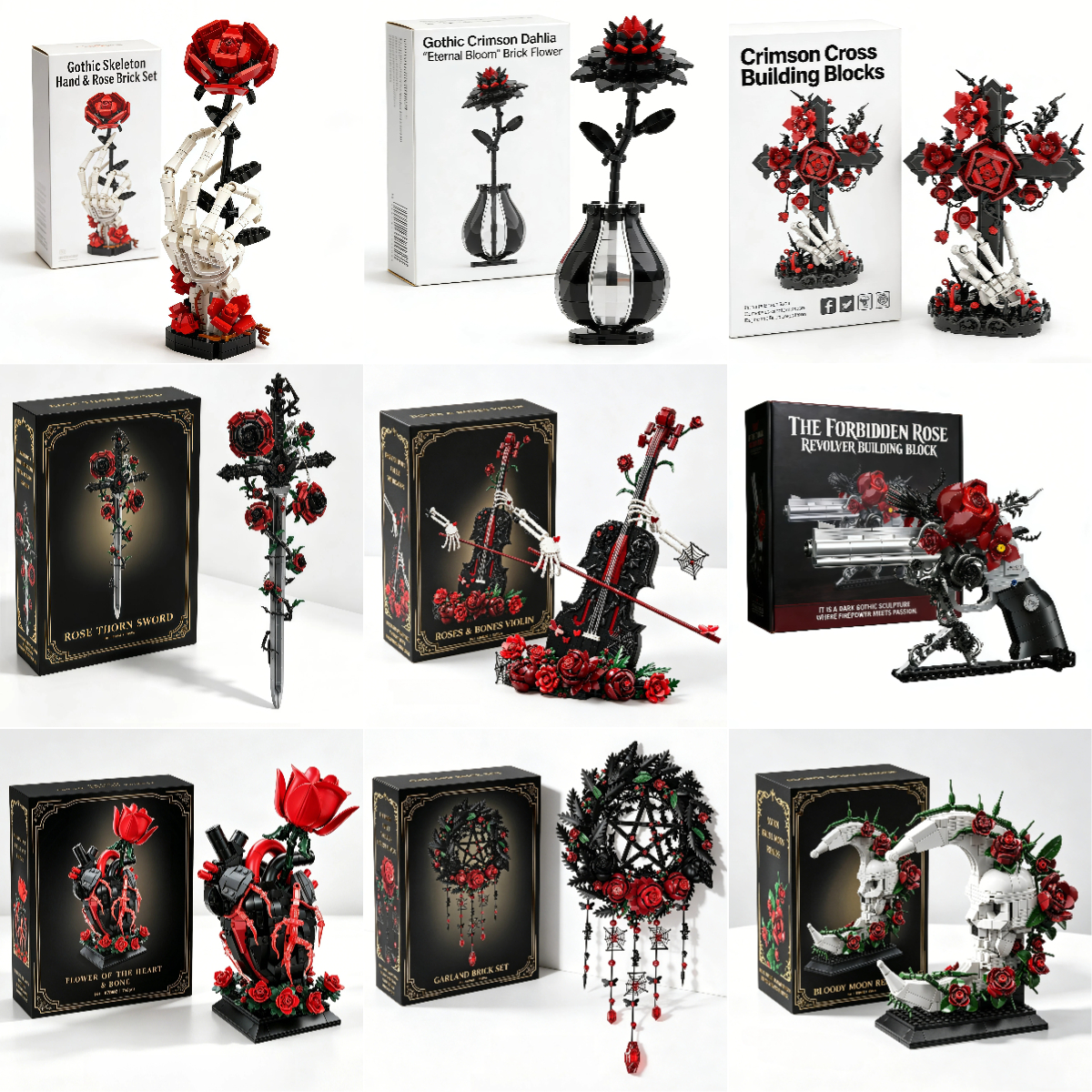 🖤Gothic Rose Collection Building Block Set – 2026 Limited Edition