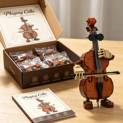 Playing Cello Character Building Block Set🎻