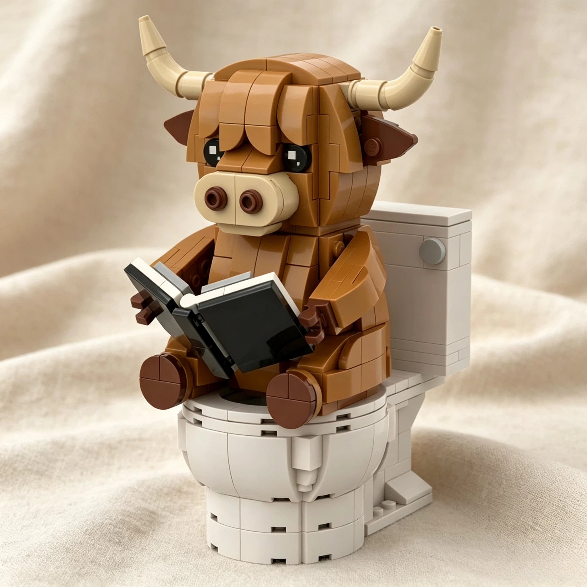 Scottish Highland Cow Brick Figure Collection