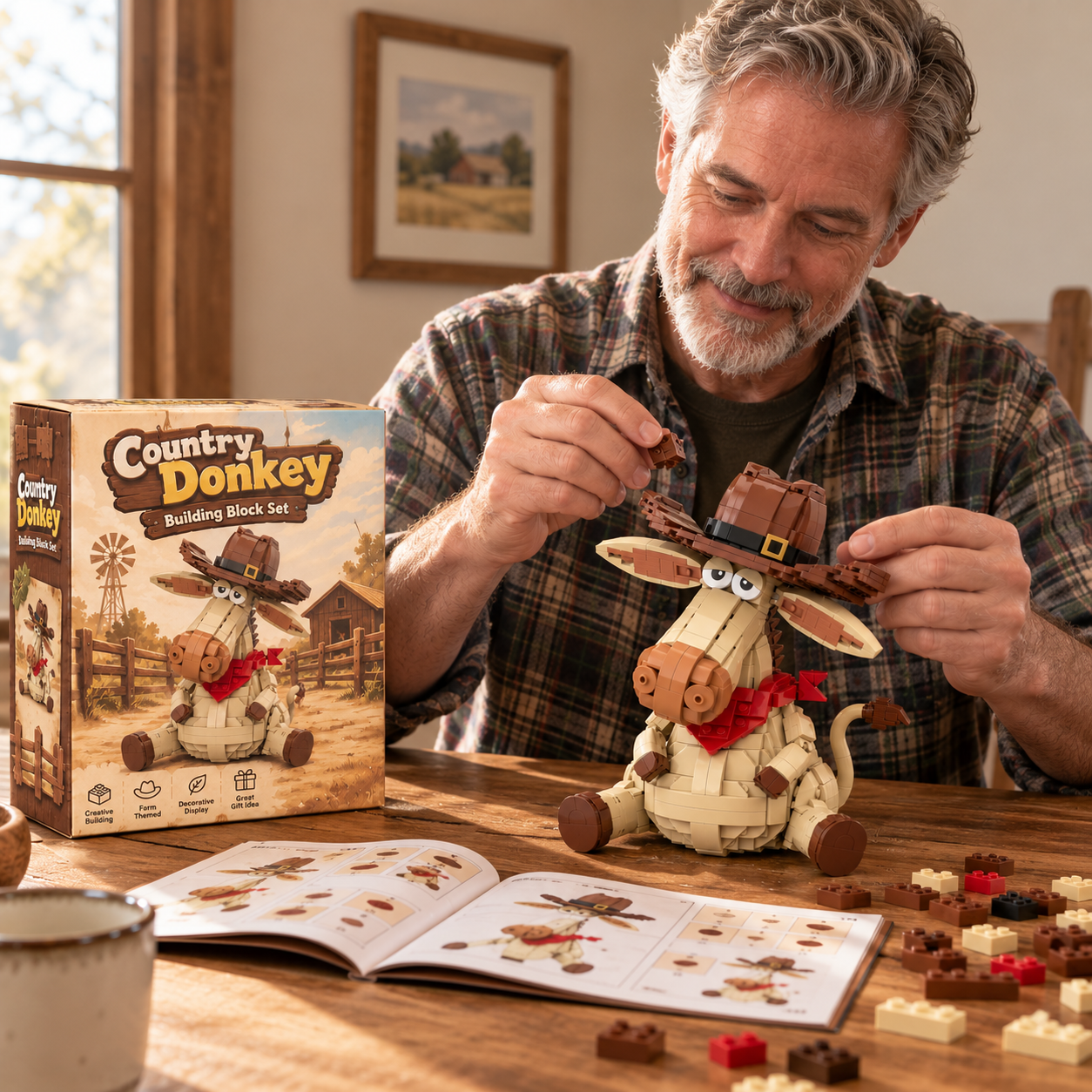 Country Donkey Building Block Set