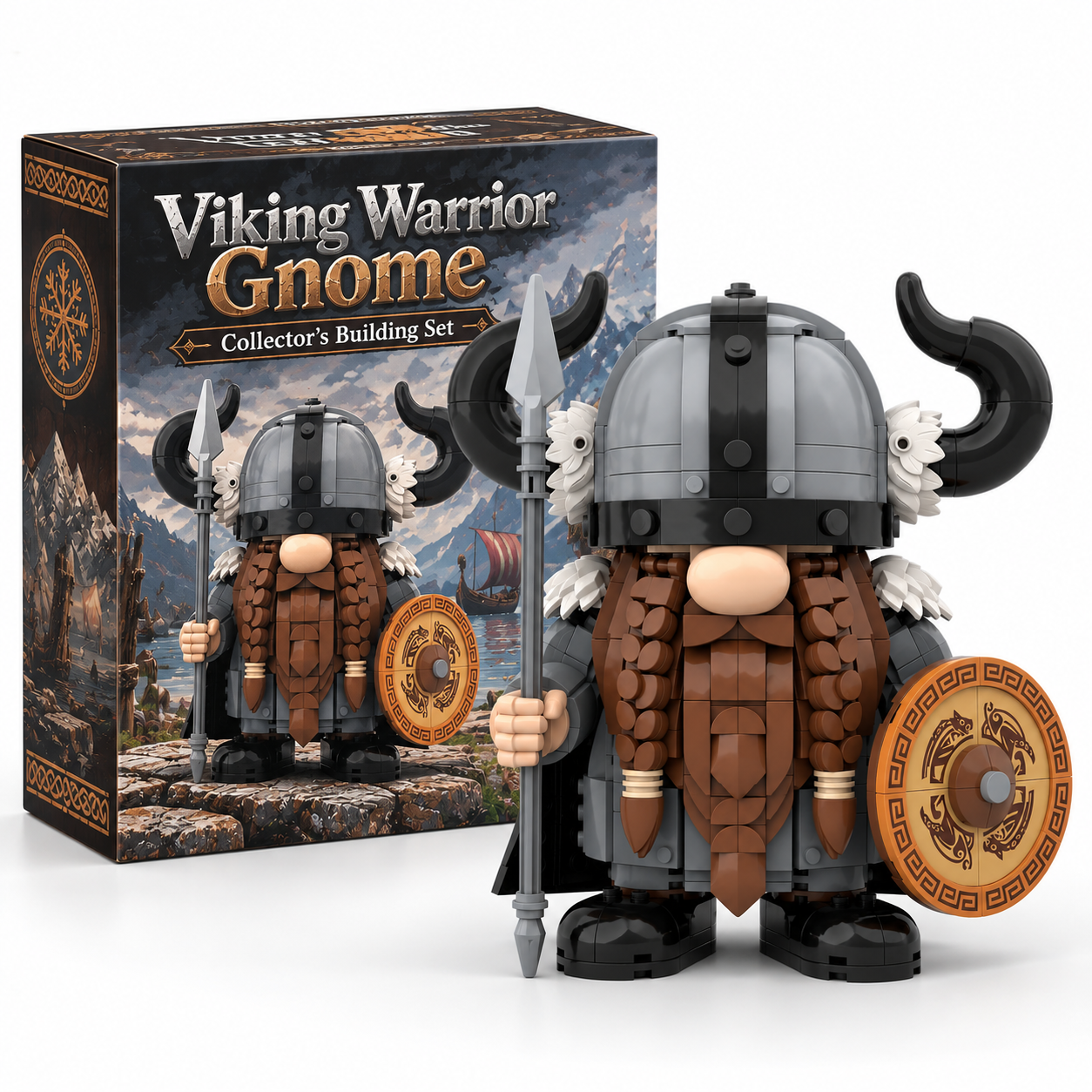 Viking Warrior Gnome Collector’s Building Set