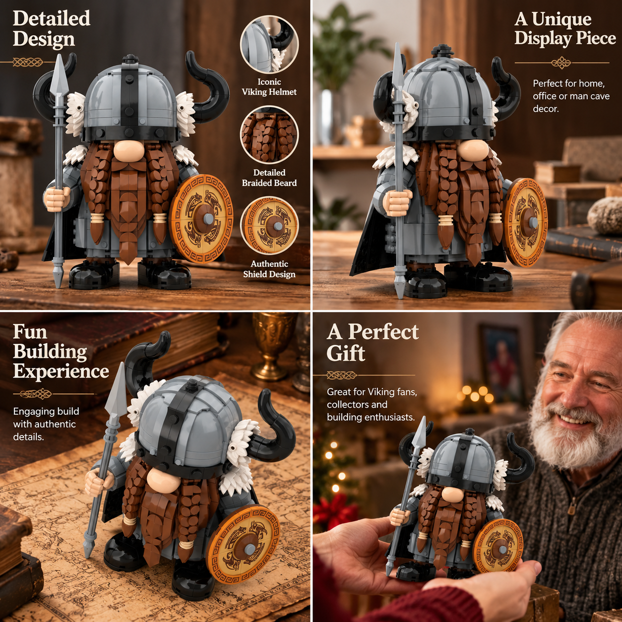 Viking Warrior Gnome Collector’s Building Set