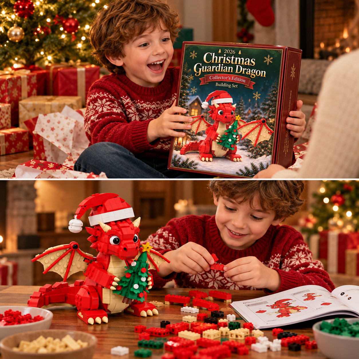 2026 Christmas Guardian Dragon Collector’s Edition Building Set