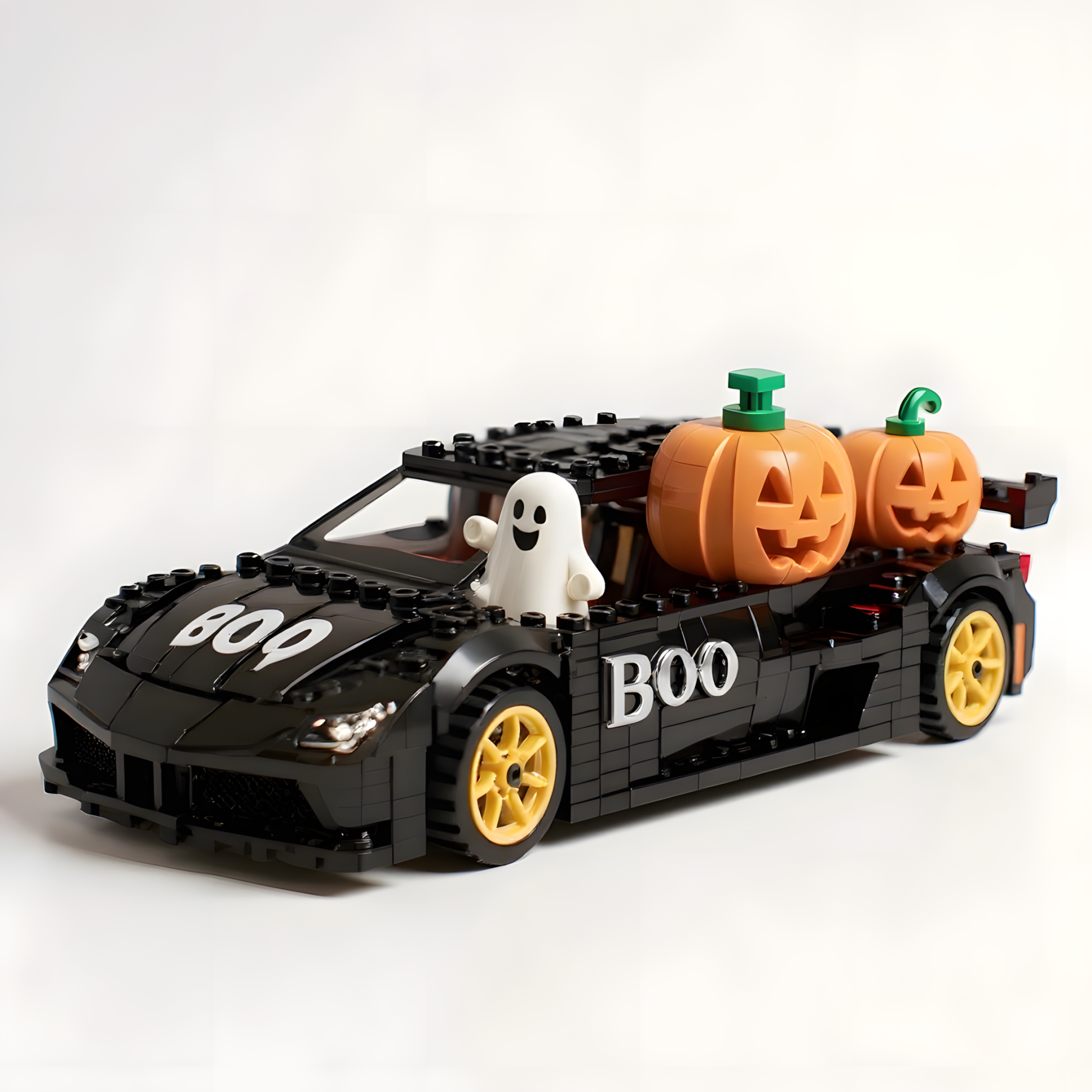 Halloween Limited Edition "BOO" Ghost Racer Brick Set🏎️