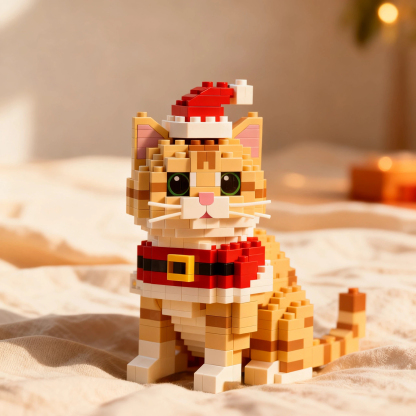 Santa Claus Orange Tabby Cat Brick Set🎅