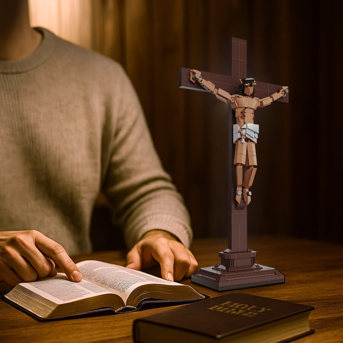 Jesus Crucifix Building Set – Faith & Redemption Cross✝️
