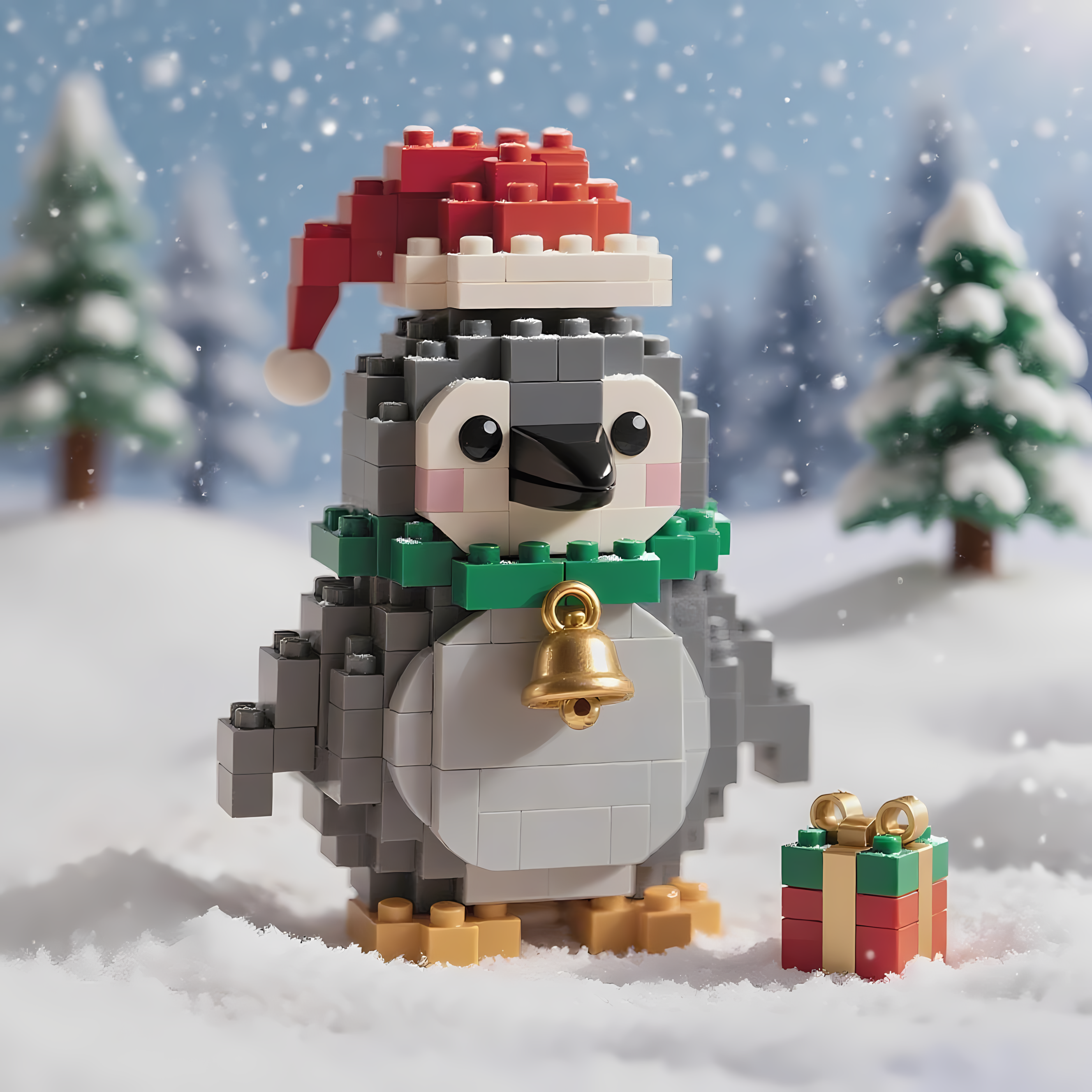 Christmas Penguin Brick Set | Build Holiday Joy & Protect the Antarctic🐧🌍