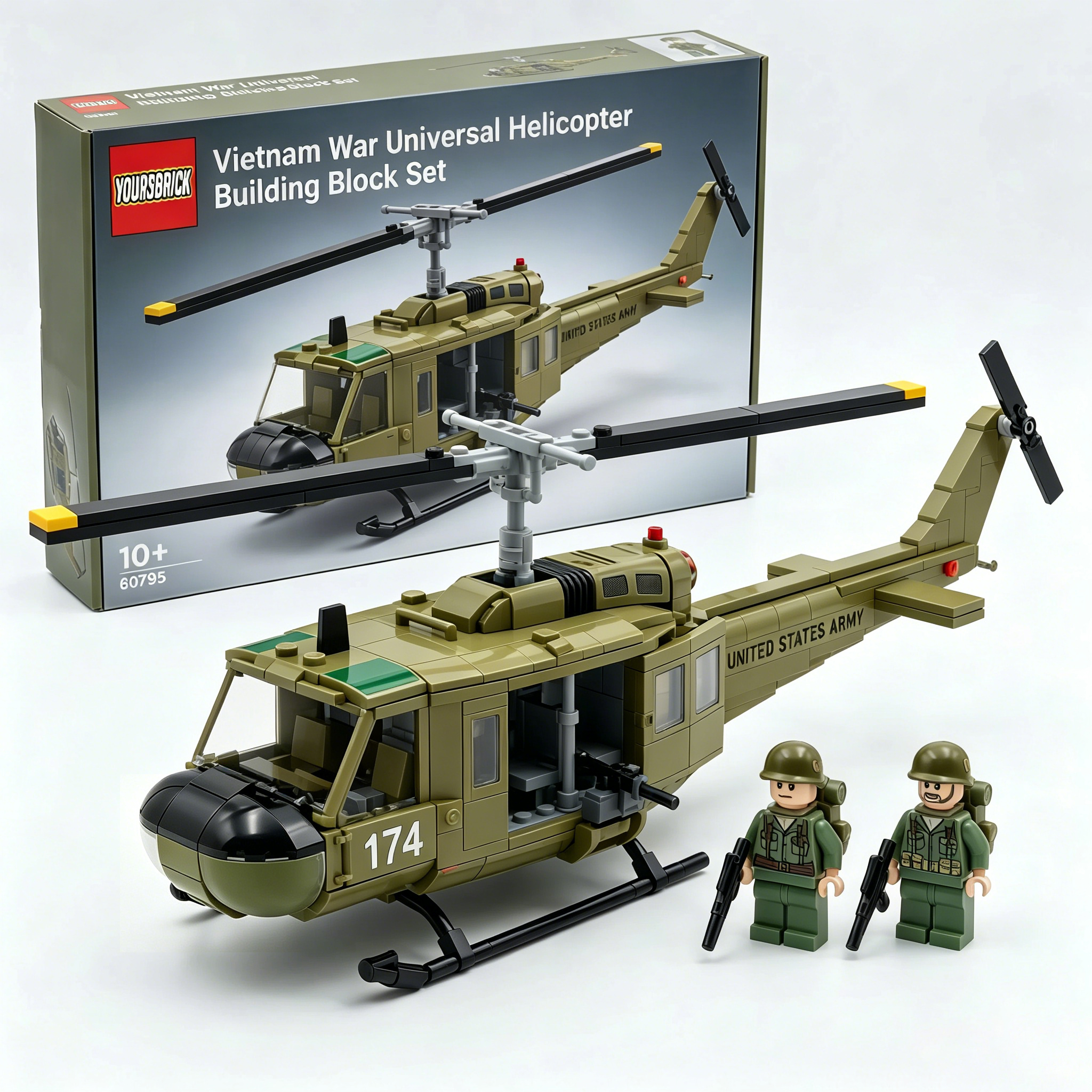 Vietnam War Universal Helicopter Building Block Set🚁