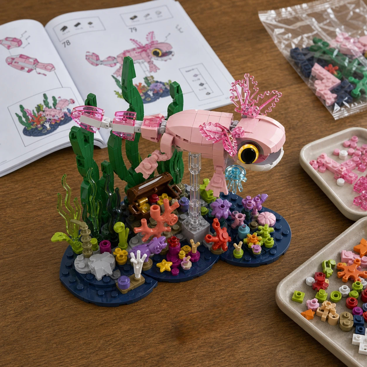 Axolotl Underwater Garden Building Block Set – Yoursbrick