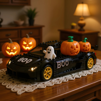 Halloween Limited Edition "BOO" Ghost Racer Brick Set🏎️