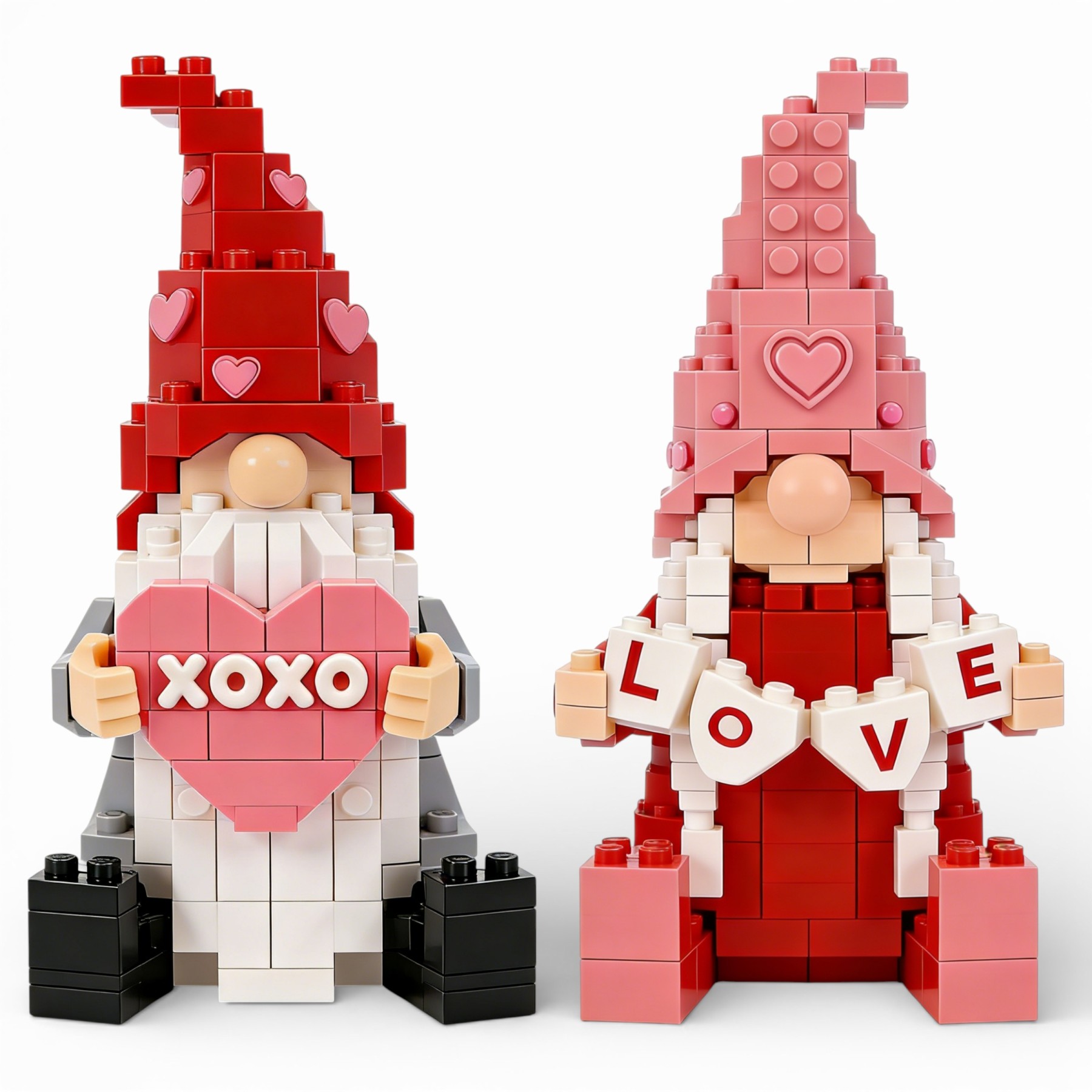 💗 The Love & XOXO Gnome Duo Building Block set