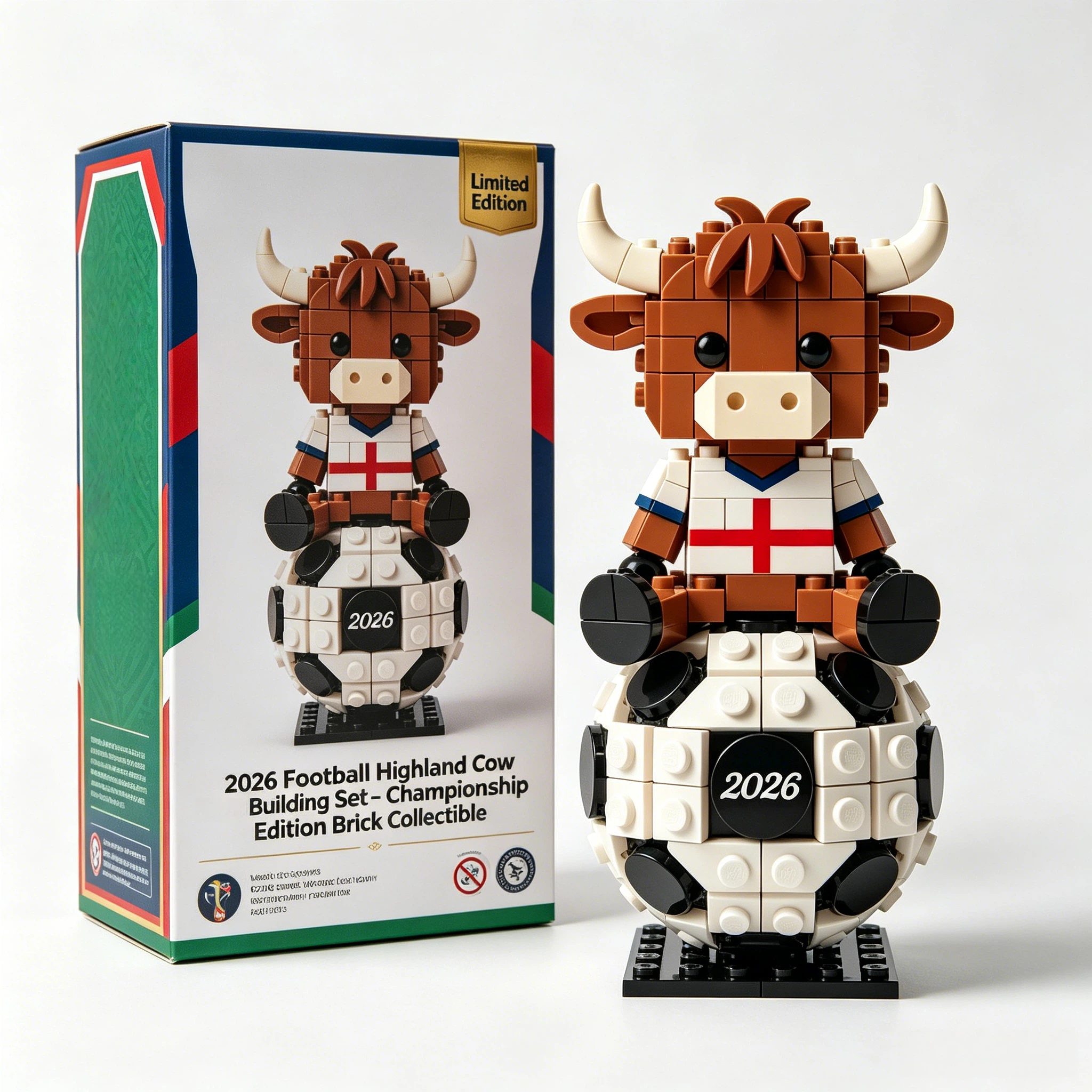 2026 Football Highland Cow Brick Set – Limited Collector's Edition ⚽🐂