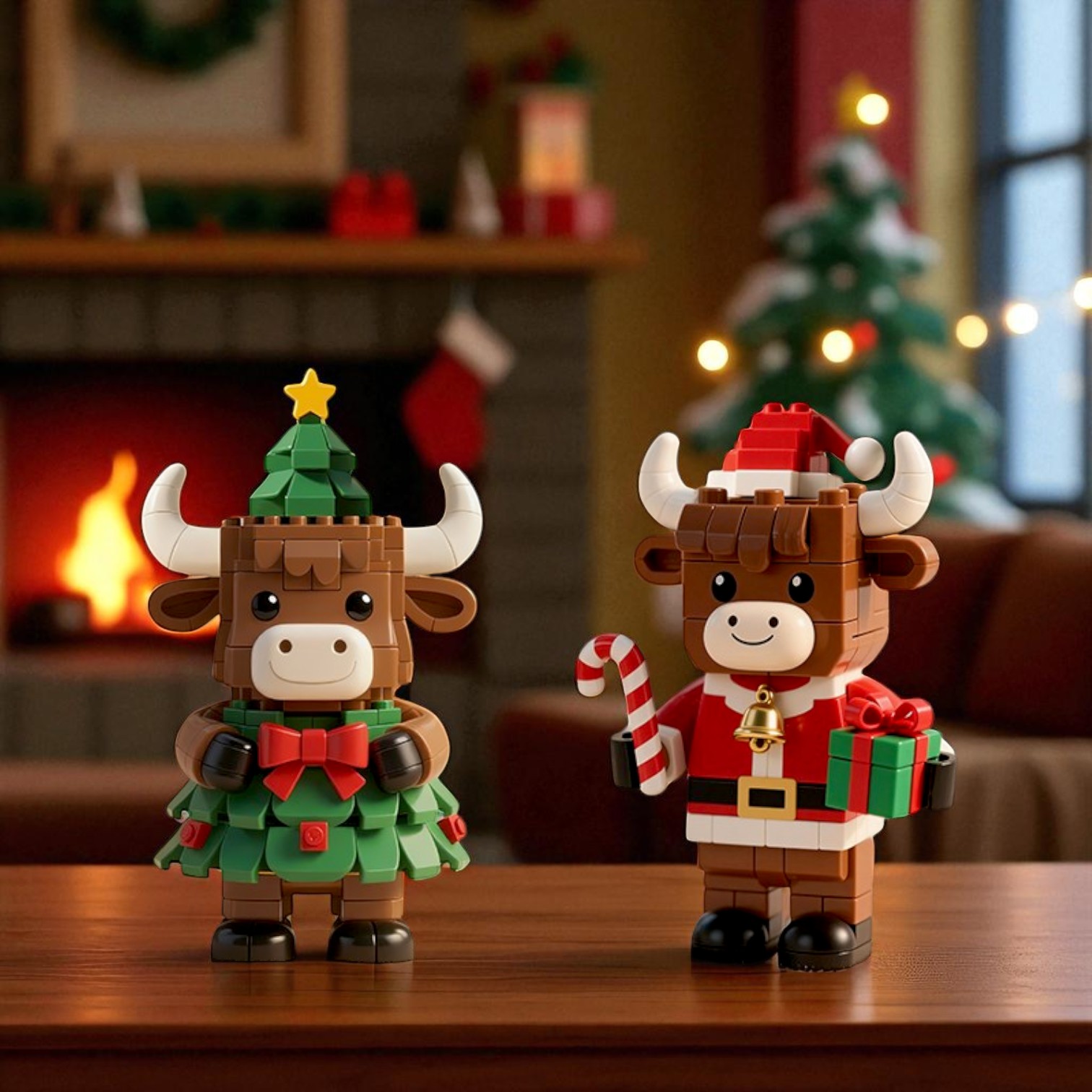 Brixzo™ Highland Cow Christmas Brick Set🎄– 2025 Christmas Edition