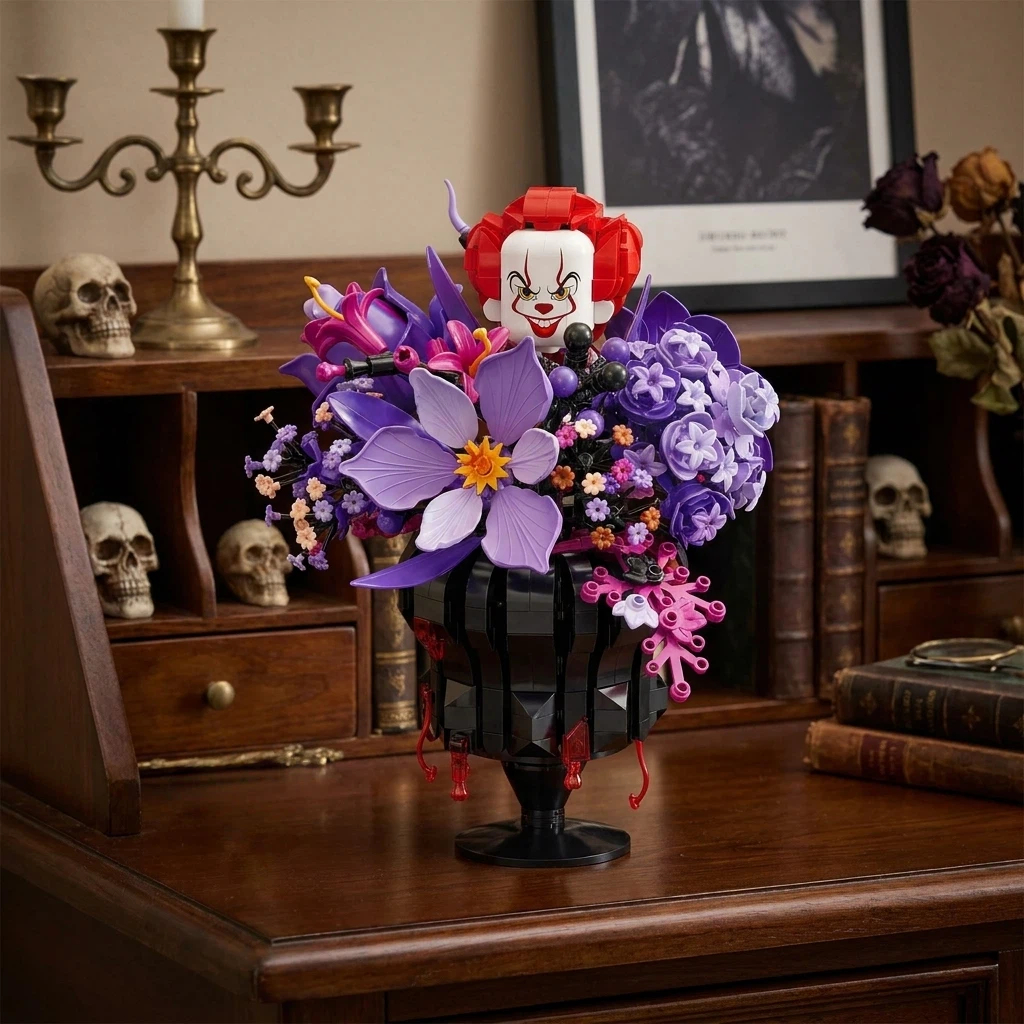 Nightmare Clown Gothic Bouquet Brick Set 