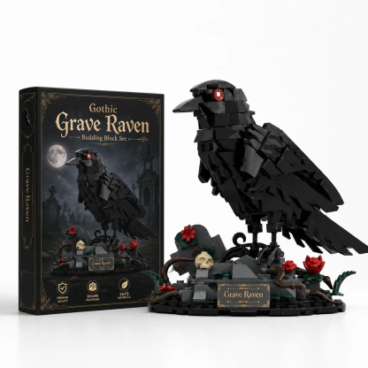 Gothic Grave Raven Building Block Set🐦‍⬛
