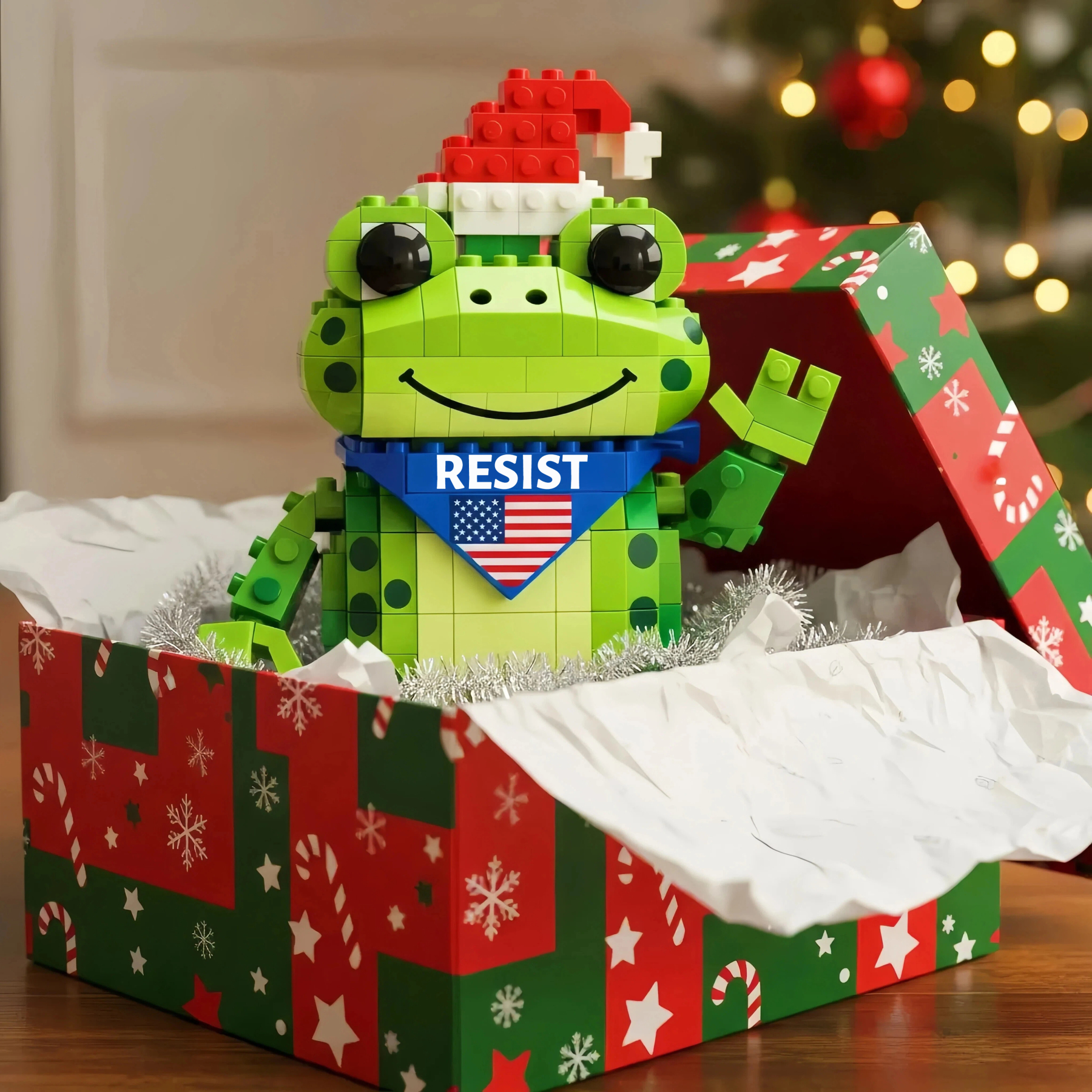 Portland Christmas Frog Brick Set – Build Hope, One Brick at a Time🐸