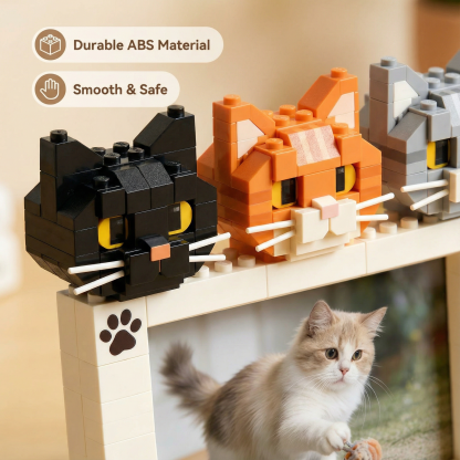 Purrfect Moments – Cat-Themed Brick Photo Frame🖼️