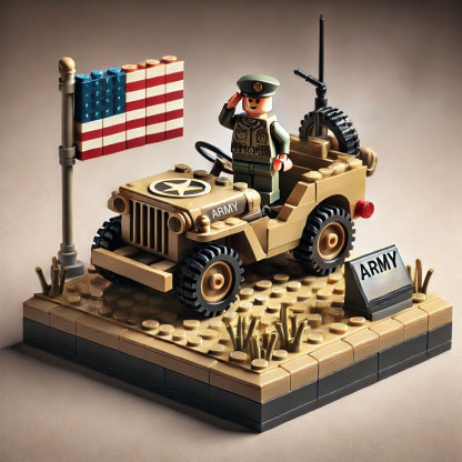 U.S. Military 250th Anniversary Patriotic LEGO Blocks - 100% Made in the USA