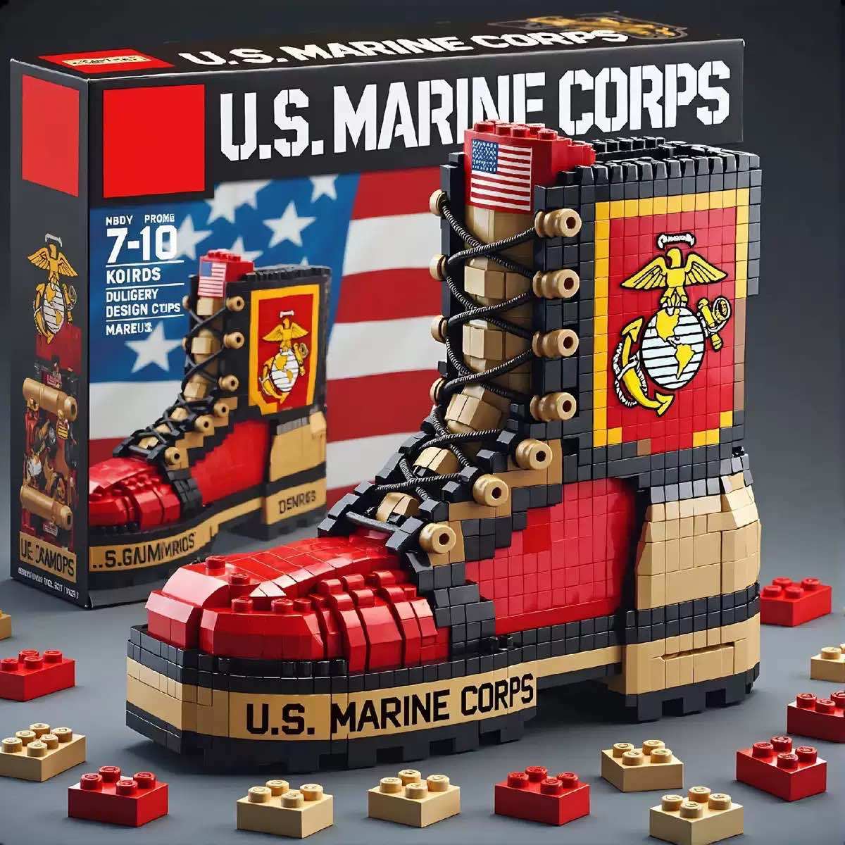 U.S. Military 250th Anniversary Commemorative Building Blocks - 100% M