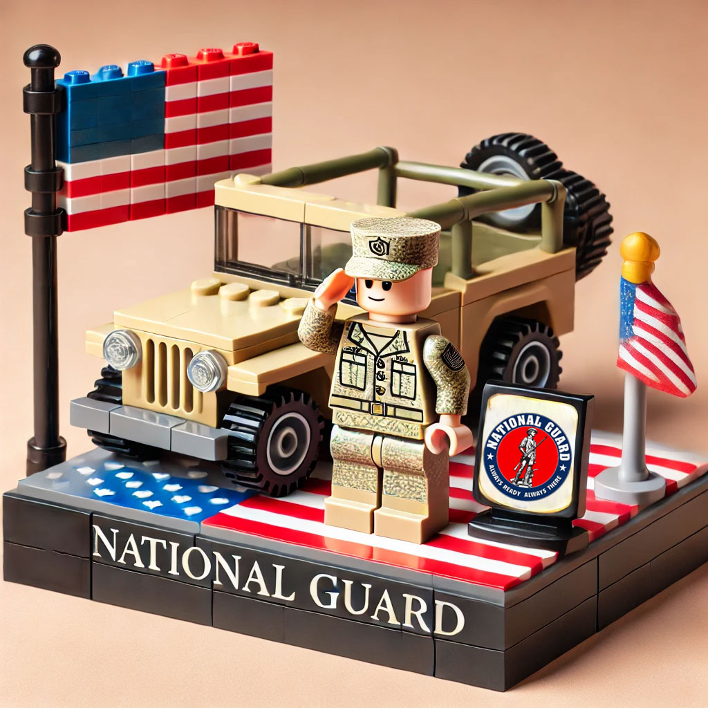 U.S. Military 250th Anniversary Patriotic LEGO Blocks - 100% Made in the USA