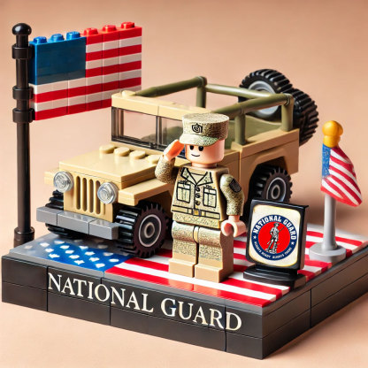 U.S. Military 250th Anniversary Patriotic LEGO Blocks - 100% Made in the USA