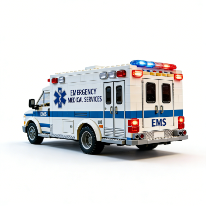 Emergency Rescue Ambulance Brick Set – Honor the Heroes Who Save Lives