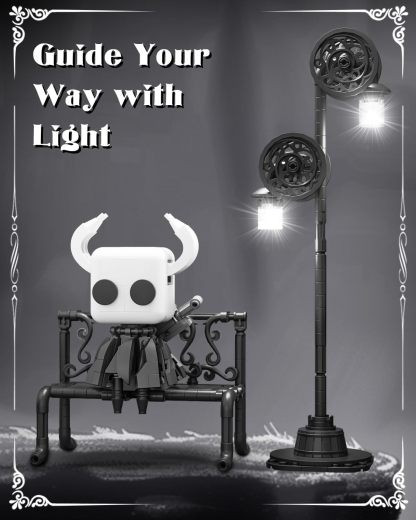 Knight Figure Brick Set-Popular Game Knight Merch Building Set with Light