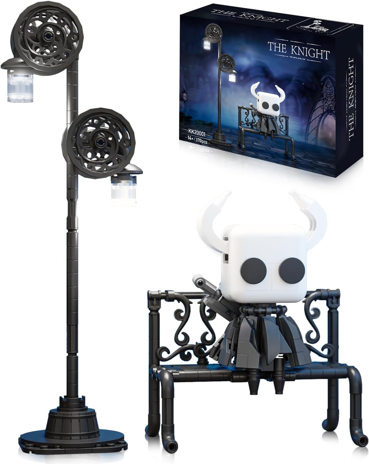 Knight Figure Brick Set-Popular Game Knight Merch Building Set with Light