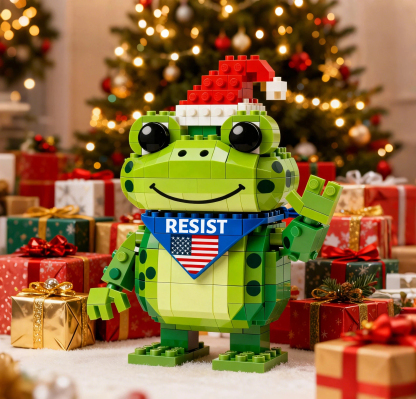 Portland Christmas Frog Brick Set – Build Hope, One Brick at a Time🐸