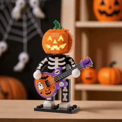 2025 Halloween Limited Edition-Pumpkin Head Skull Guitarist