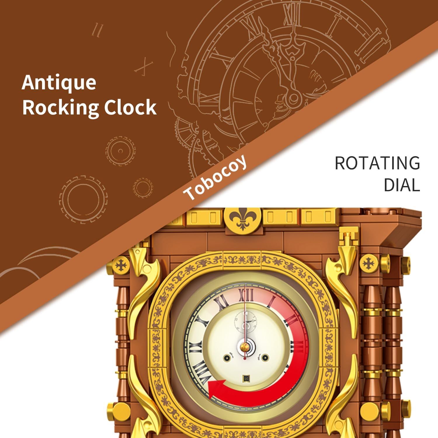 Vintage Swing Clock Building Blocks Set