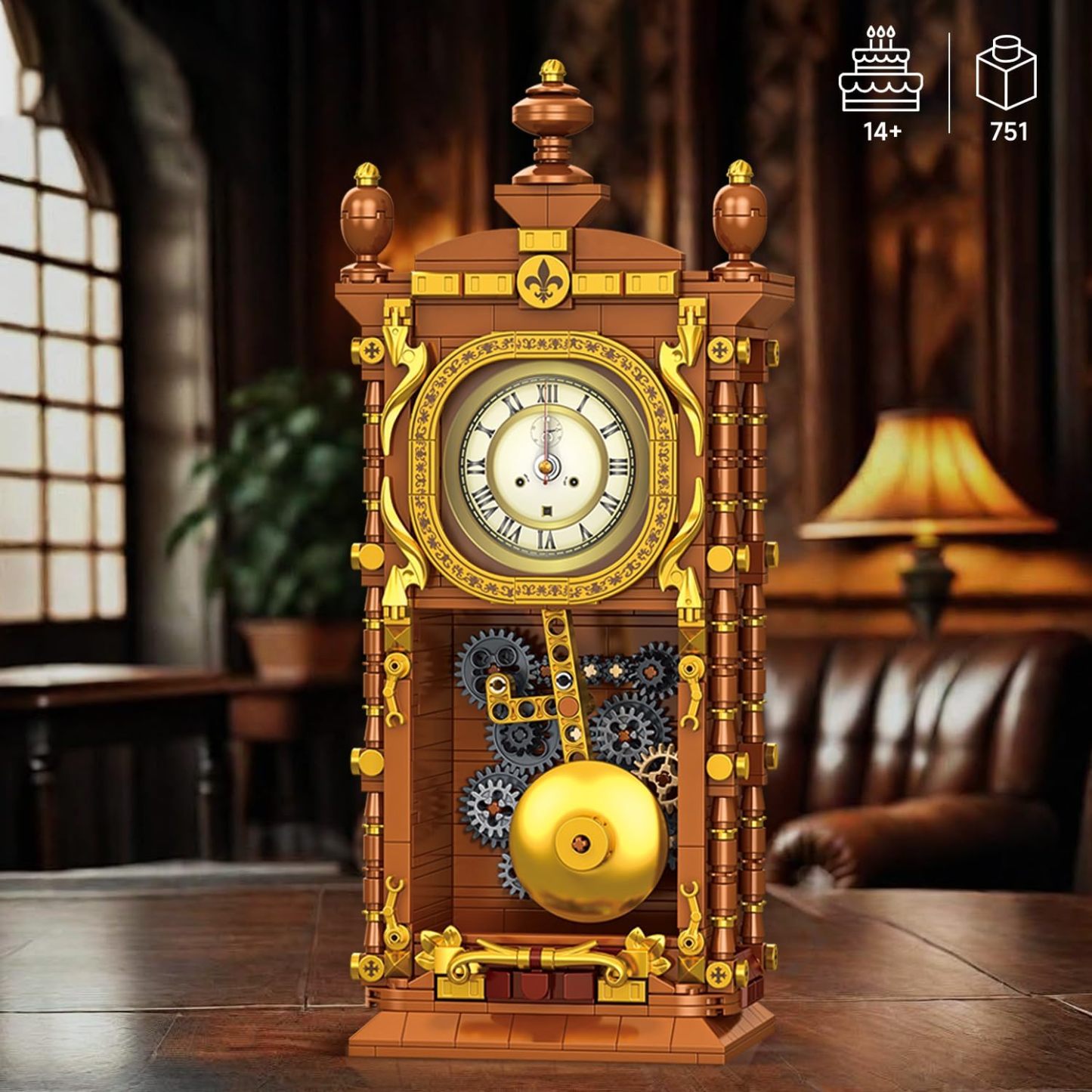 Vintage Swing Clock Building Blocks Set
