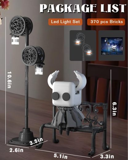 Knight Figure Brick Set-Popular Game Knight Merch Building Set with Light