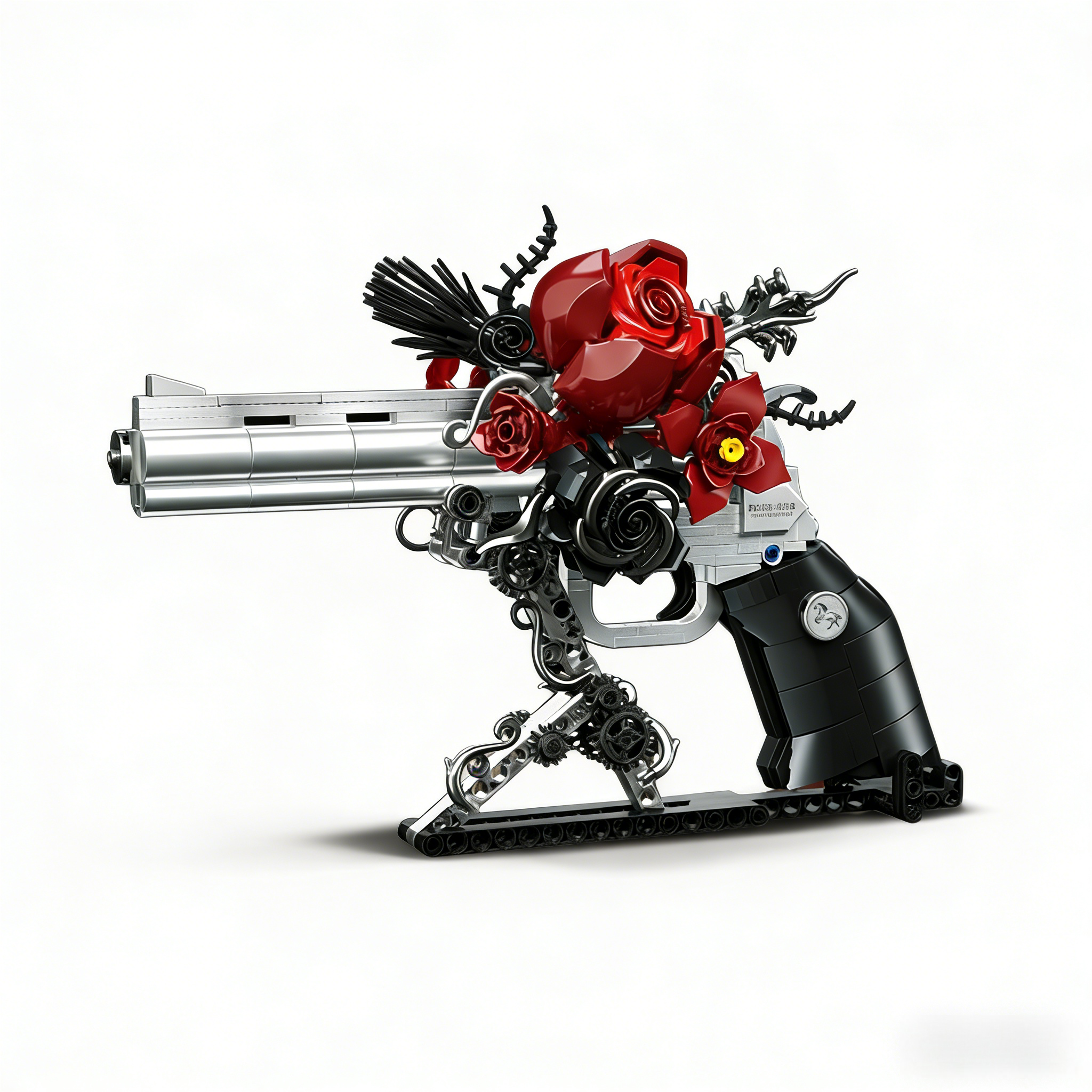 Guns & Petals Decorative Revolver Building Blocks