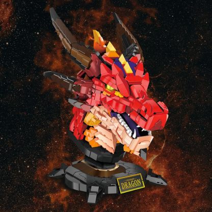 JMBricklayer Dragon Set for Adults 70105, Cool Animals Model Dragon Head Building Blocks Toy, Collection or Home Office Decor, Birthdays for Boys, Girls, Men and Adults