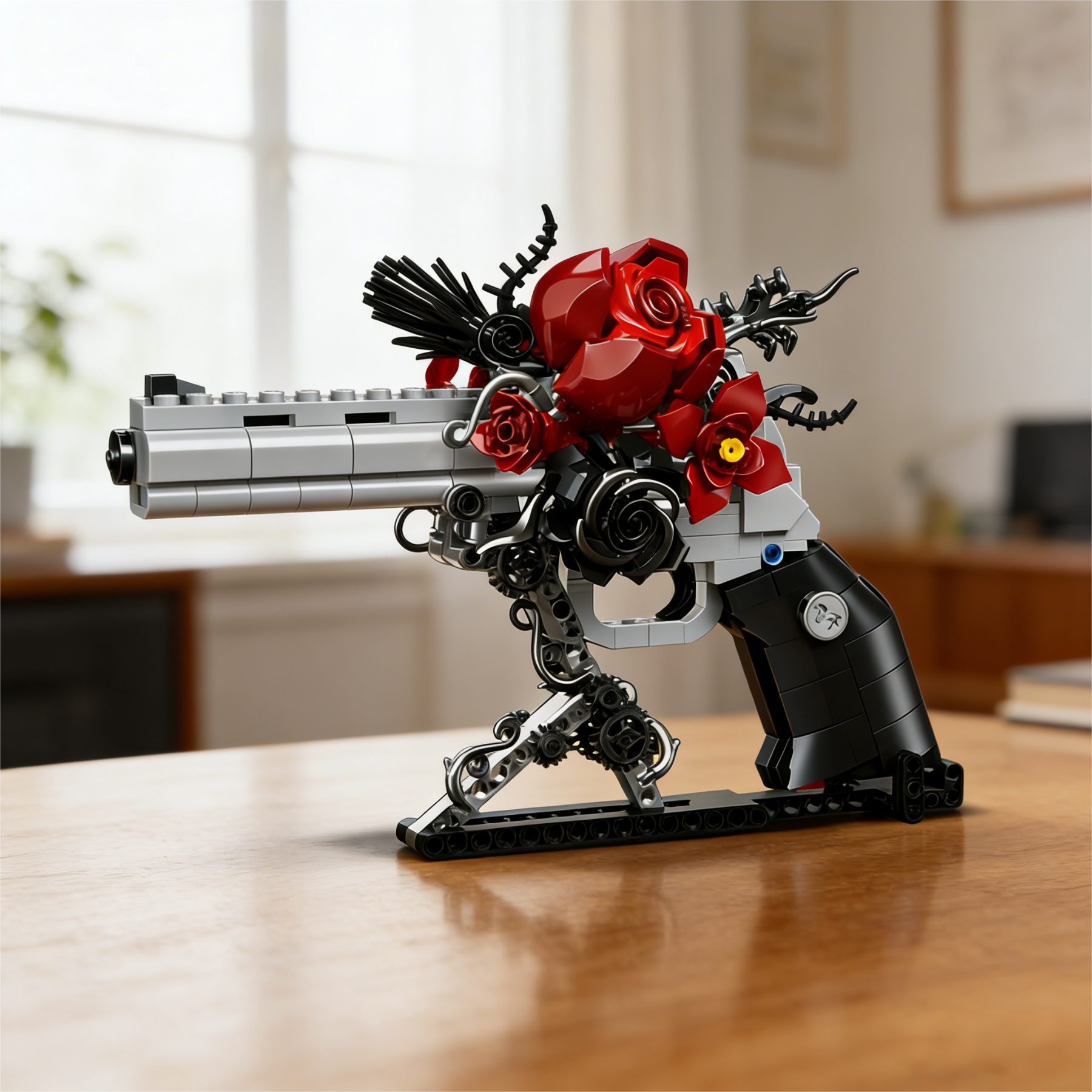 Guns & Petals Decorative Revolver Building Blocks