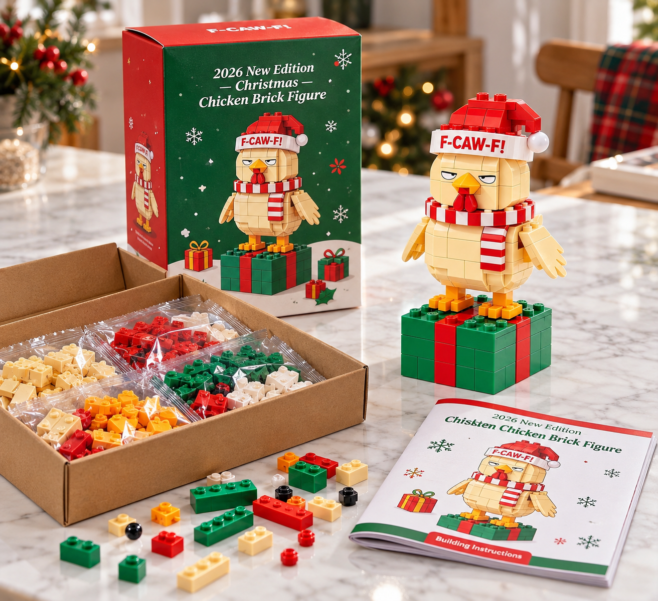 2026 New Edition -- Christmas Chicken Brick Figure 🐔