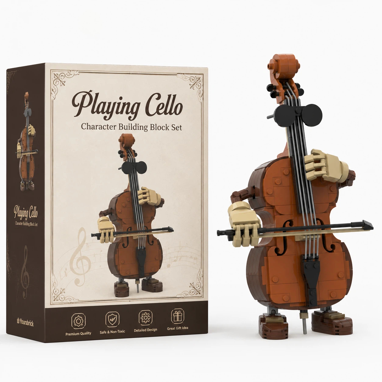 Playing Cello Character Building Block Set🎻
