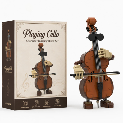 Playing Cello Character Building Block Set🎻