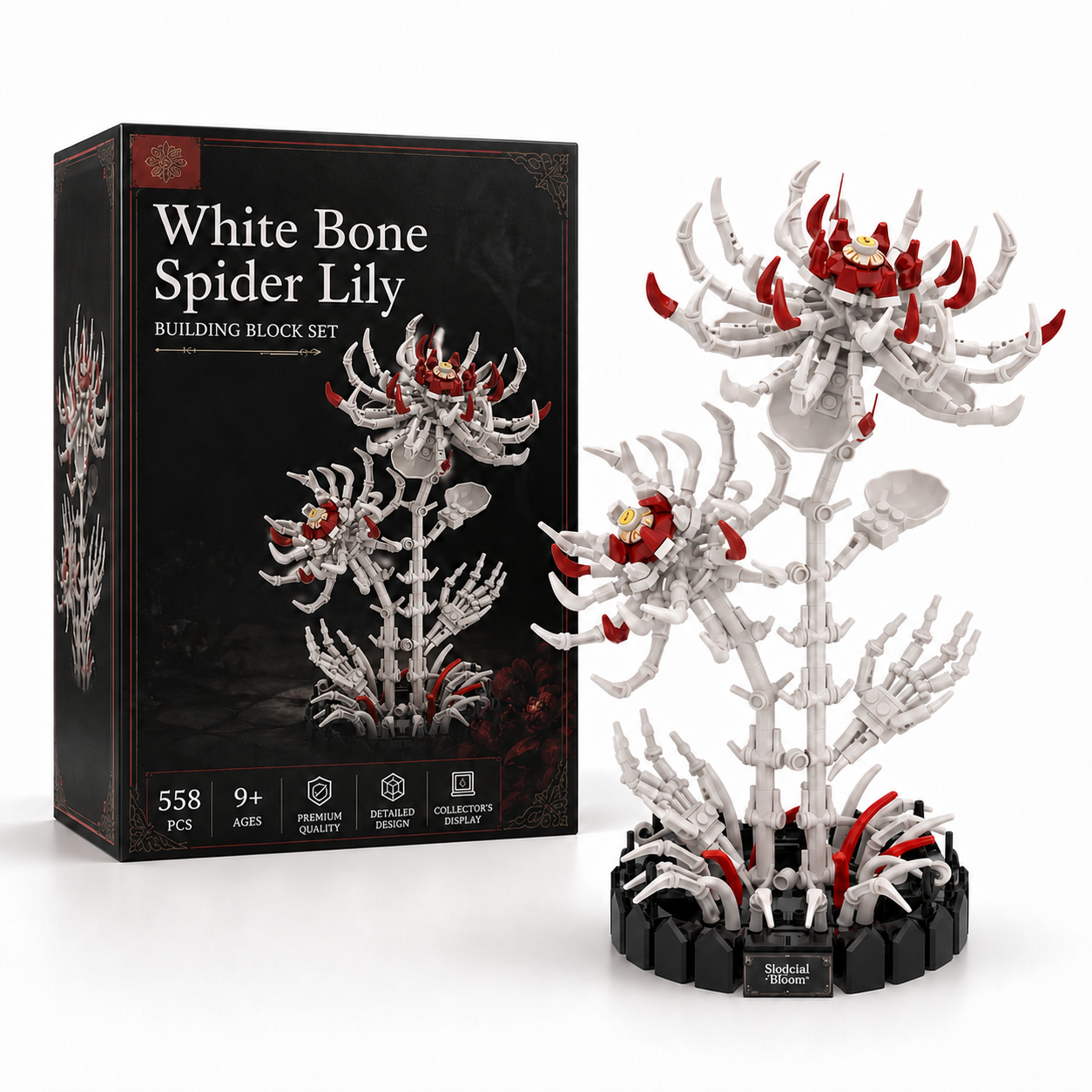 White Bone Spider Lily Building Block Set