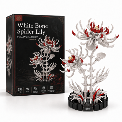 White Bone Spider Lily Building Block Set
